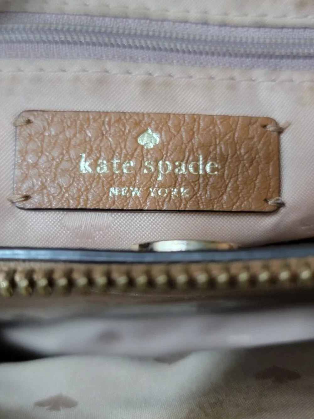 Kate Spade Eva Brown Pebbled Leather Satchel Crossbody Bag Two-Way Tote Purse